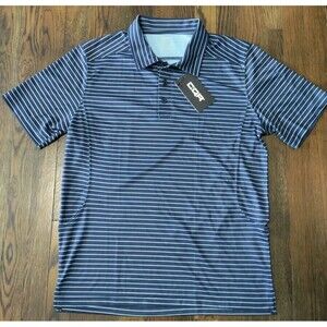 CQR Tactical Series Polo Men's Size Small Striped Navy Light Blue NWT